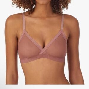 DKNY sheer Stripe Bralette Size XL